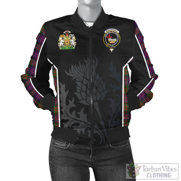 MacDonald Modern Tartan Bomber Jacket with Family Crest and Scottish Thistle Vibes Sport Style