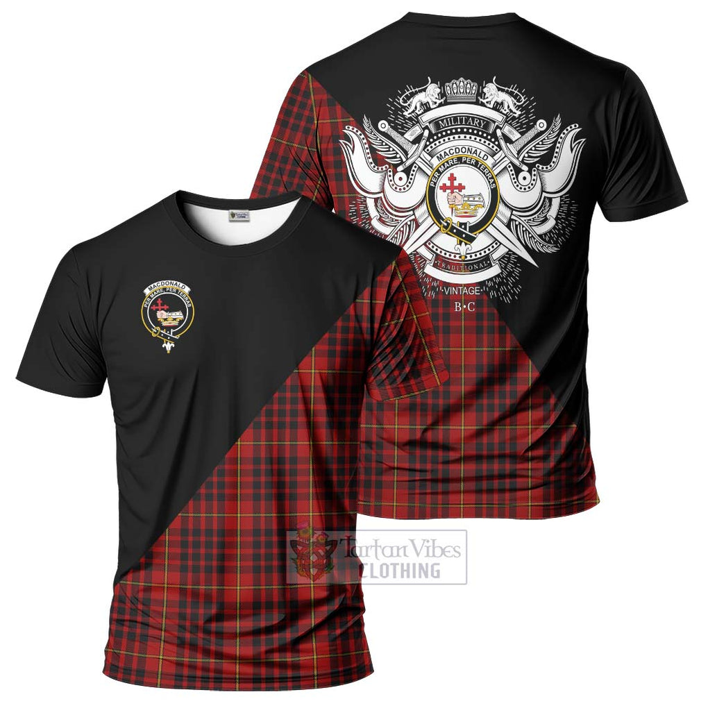 MacDonald of Ardnamurchan Tartan T-Shirt with Family Crest and Military Logo Style Kid's Shirt - Tartanvibesclothing Shop