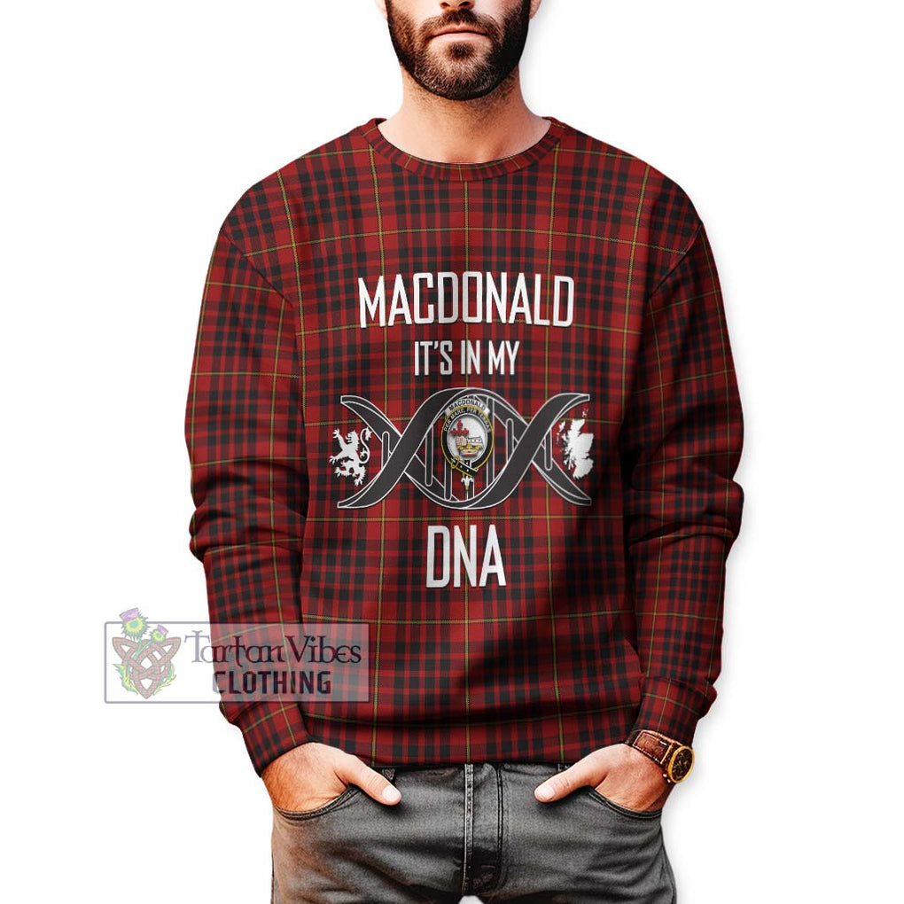 MacDonald of Ardnamurchan Tartan Sweatshirt with Family Crest DNA In Me Style Unisex - Tartanvibesclothing Shop