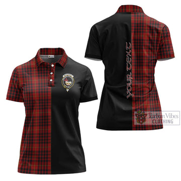 MacDonald of Ardnamurchan Tartan Women's Polo Shirt with Family Crest and Half Of Me Style Women - Tartanvibesclothing Shop