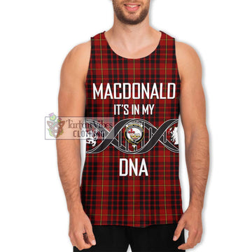 MacDonald of Ardnamurchan Tartan Men's Tank Top with Family Crest DNA In Me Style Men - Tartanvibesclothing Shop