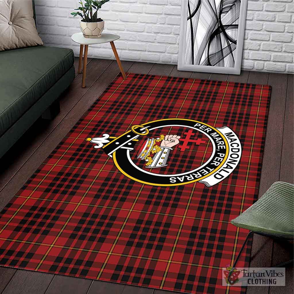 Tartan Vibes Clothing MacDonald of Ardnamurchan Tartan Area Rug with Family Crest