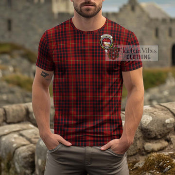 MacDonald of Ardnamurchan Tartan Cotton T-Shirt with Family Crest Men's Shirt - Tartanvibesclothing Shop