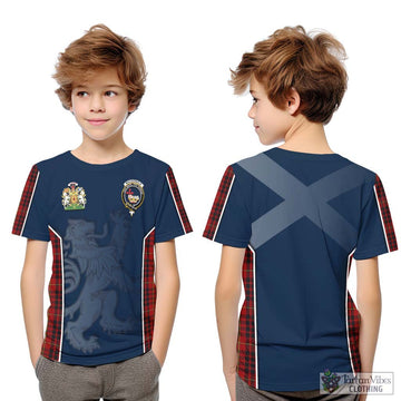 MacDonald of Ardnamurchan Tartan Kid T-Shirt with Family Crest and Lion Rampant Vibes Sport Style Youth XL Size14 - Tartan Vibes Clothing