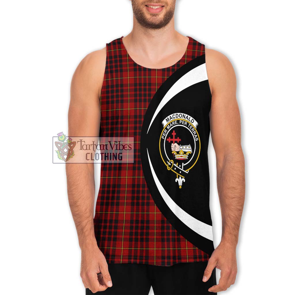 MacDonald of Ardnamurchan Tartan Men's Tank Top with Family Crest Circle Style Men - Tartan Vibes Clothing