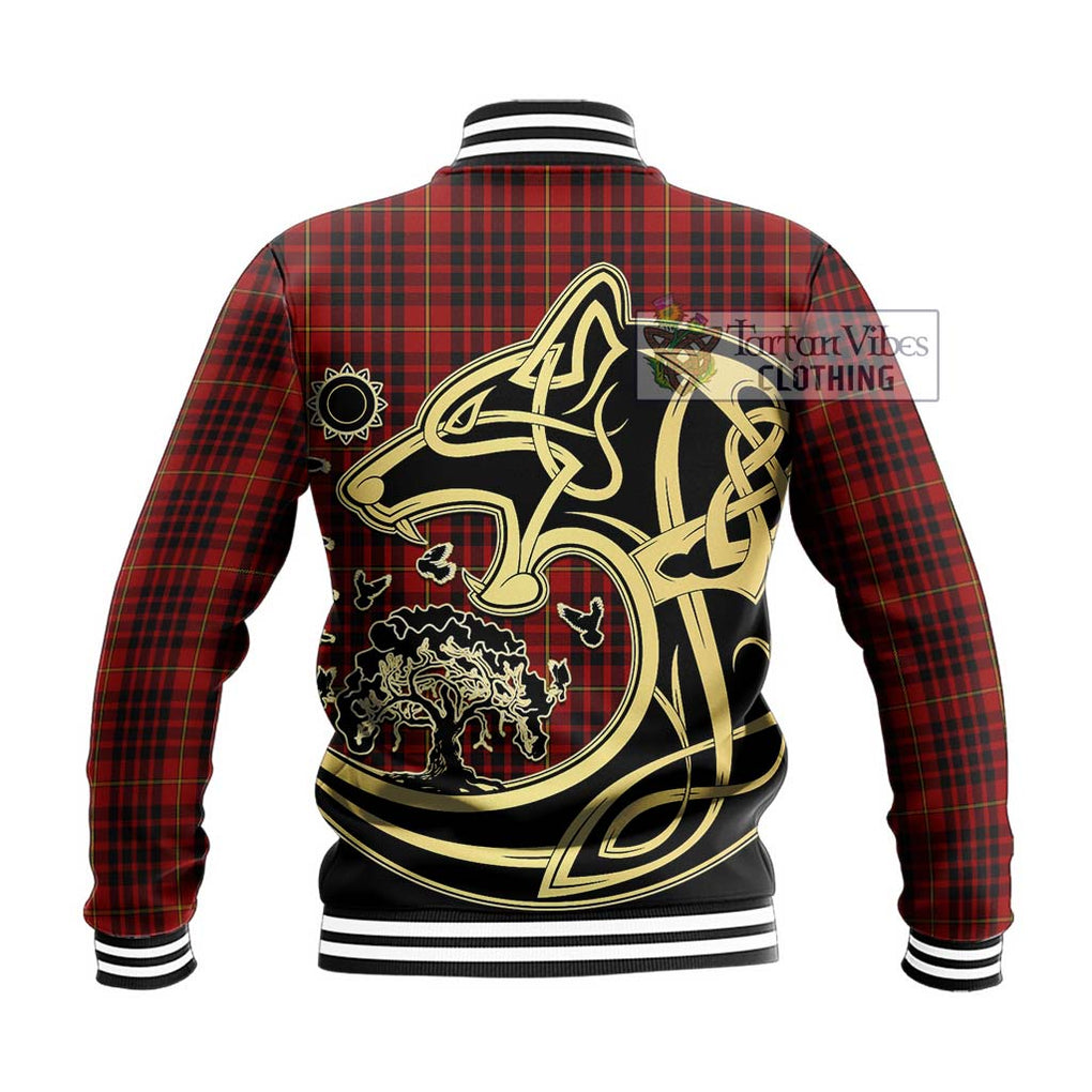 MacDonald of Ardnamurchan Tartan Baseball Jacket with Family Crest Celtic Wolf Style - Tartan Vibes Clothing