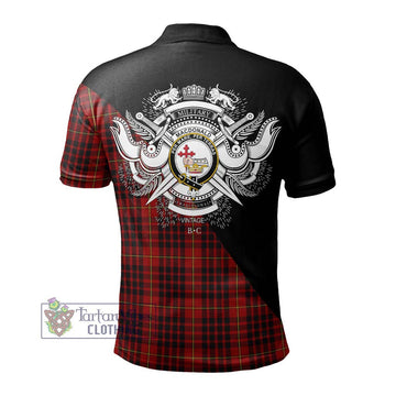 MacDonald of Ardnamurchan Tartan Polo Shirt with Family Crest and Military Logo Style - Tartan Vibes Clothing