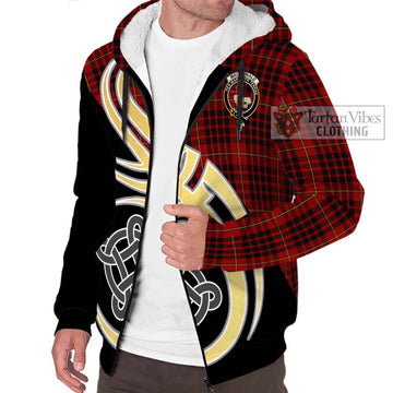 MacDonald of Ardnamurchan Tartan Sherpa Hoodie with Family Crest and Celtic Symbol Style - Tartan Vibes Clothing