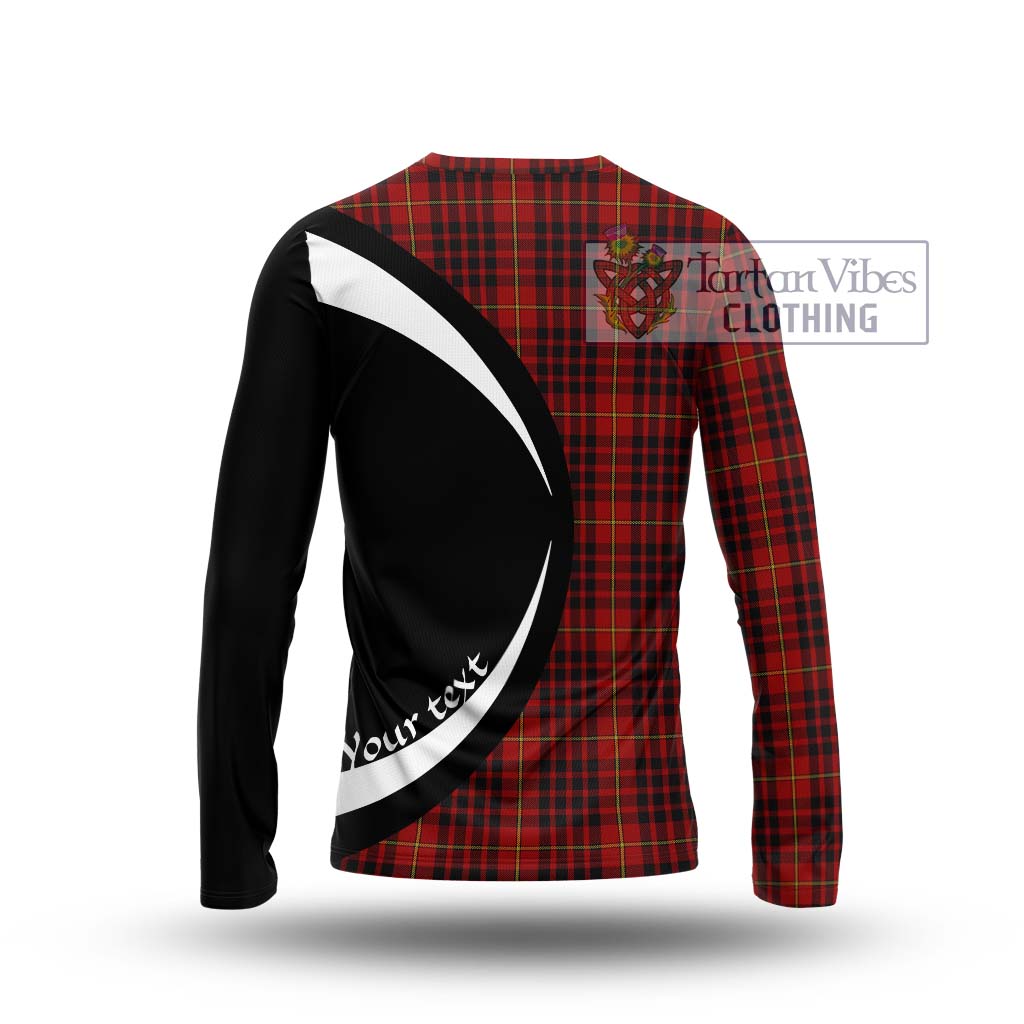 MacDonald of Ardnamurchan Tartan Long Sleeve T-Shirt with Family Crest Circle Style - Tartan Vibes Clothing