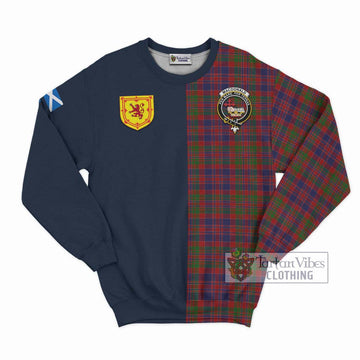 Tartan Vibes Clothing MacDonald of Boisdale Tartan Sweatshirt with Scottish Lion Royal Arm Half Style