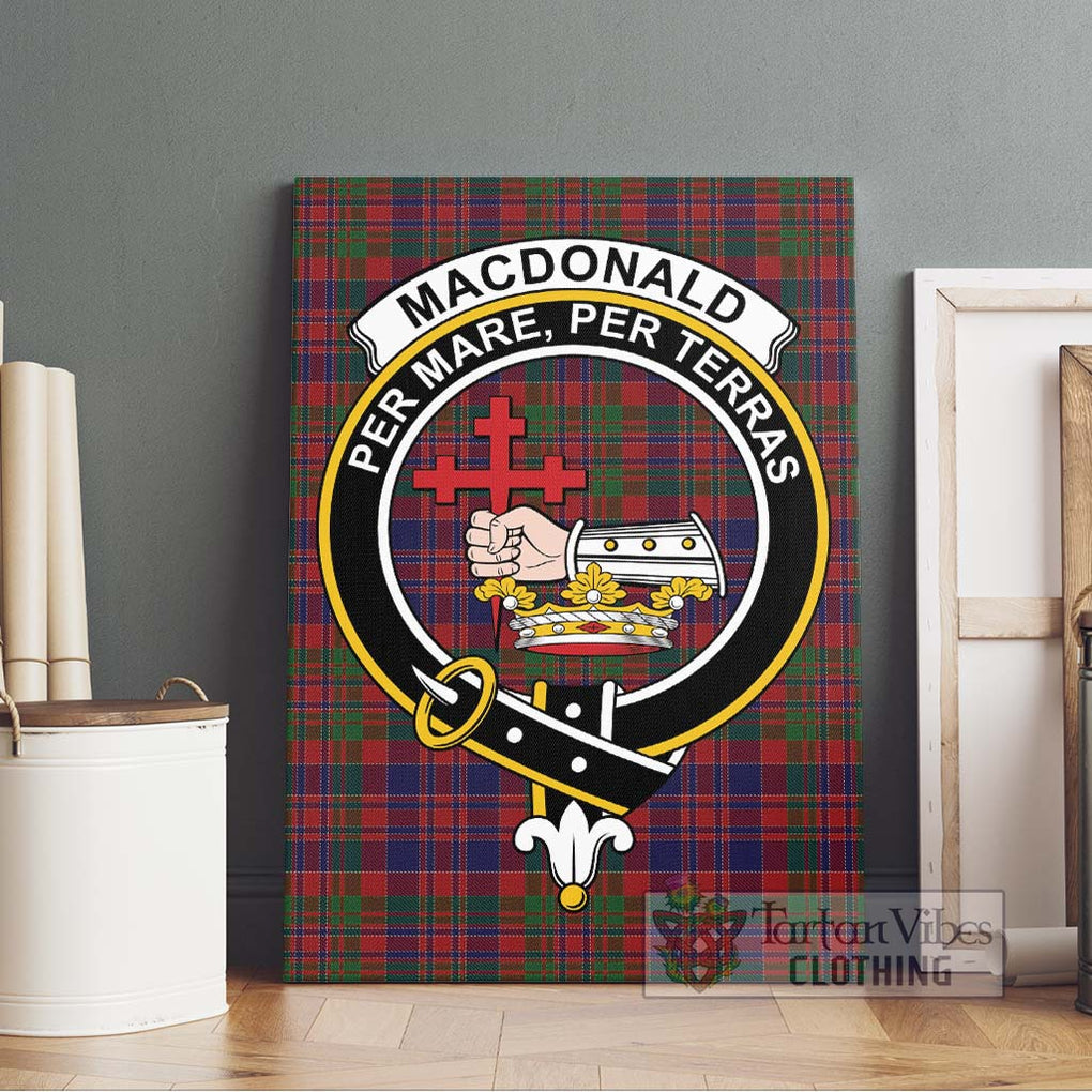 MacDonald of Boisdale Tartan Canvas Print Wall Art with Family Crest Without Frame - Tartan Vibes Clothing