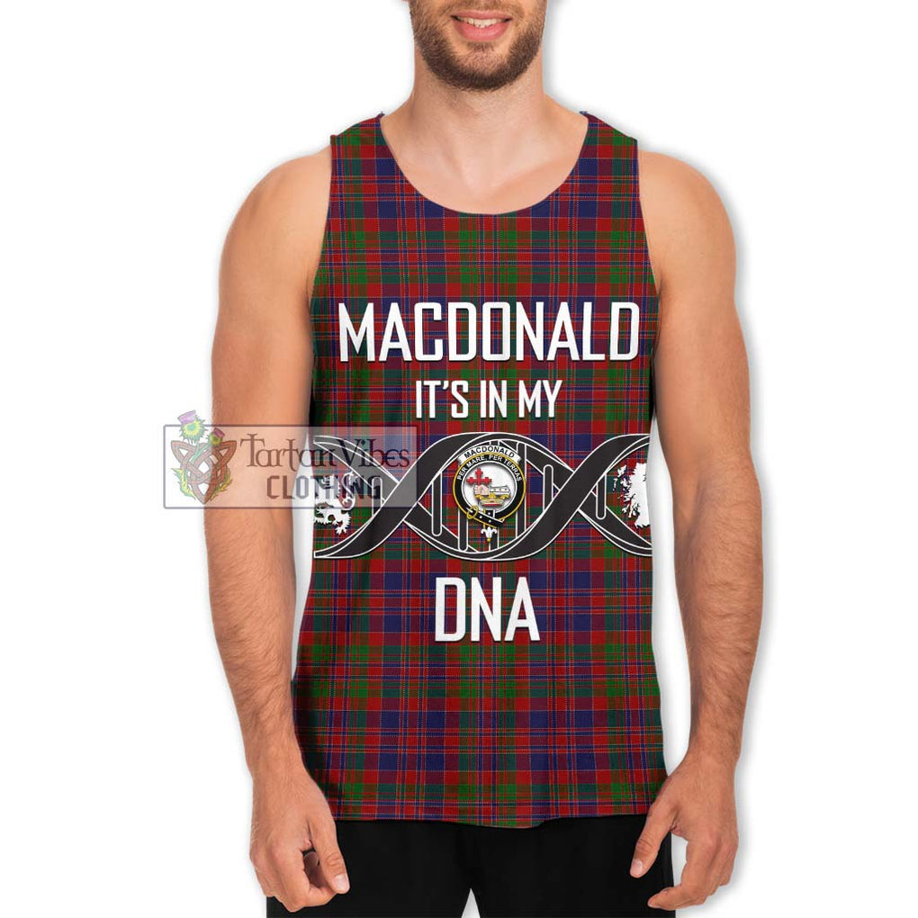 MacDonald of Boisdale Tartan Men's Tank Top with Family Crest DNA In Me Style Men - Tartanvibesclothing Shop