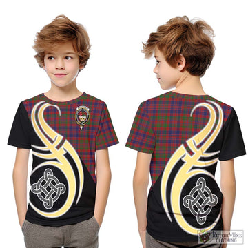 MacDonald of Boisdale Tartan Kid T-Shirt with Family Crest and Celtic Symbol Style Youth XL Size14 - Tartan Vibes Clothing