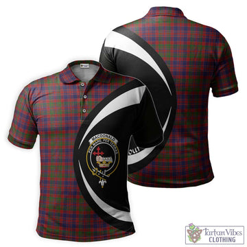 MacDonald of Boisdale Tartan Men's Polo Shirt with Family Crest Circle Style Kid - Tartan Vibes Clothing