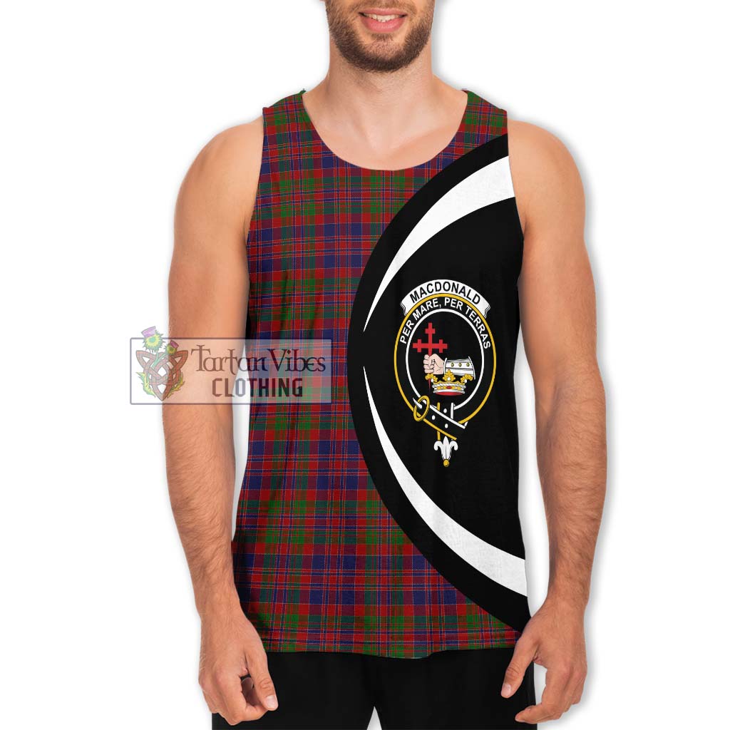 MacDonald of Boisdale Tartan Men's Tank Top with Family Crest Circle Style Men - Tartan Vibes Clothing