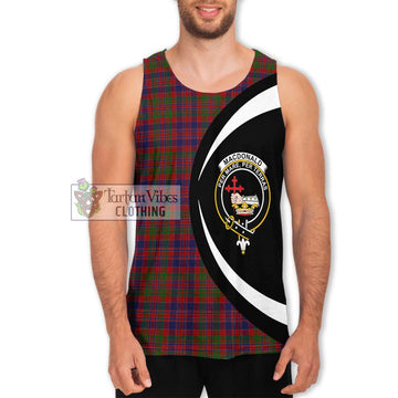 MacDonald of Boisdale Tartan Men's Tank Top with Family Crest Circle Style Men - Tartan Vibes Clothing