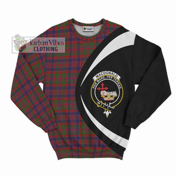MacDonald of Boisdale Tartan Sweatshirt with Family Crest Circle Style Unisex - Tartan Vibes Clothing