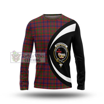 MacDonald of Boisdale Tartan Long Sleeve T-Shirt with Family Crest Circle Style Unisex - Tartan Vibes Clothing