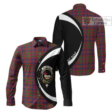 MacDonald of Boisdale Tartan Long Sleeve Button Up with Family Crest Circle Style