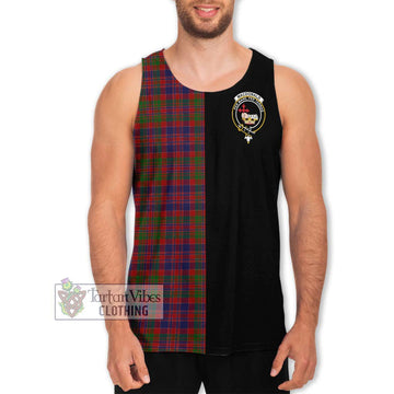 MacDonald of Boisdale Tartan Men's Tank Top with Family Crest and Half Of Me Style Men - Tartanvibesclothing Shop