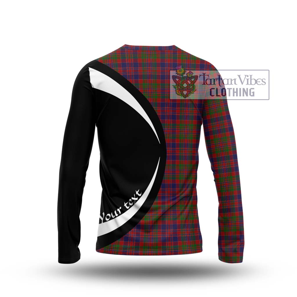 MacDonald of Boisdale Tartan Long Sleeve T-Shirt with Family Crest Circle Style - Tartan Vibes Clothing