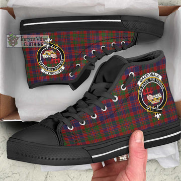 MacDonald of Boisdale Tartan High Top Shoes with Family Crest