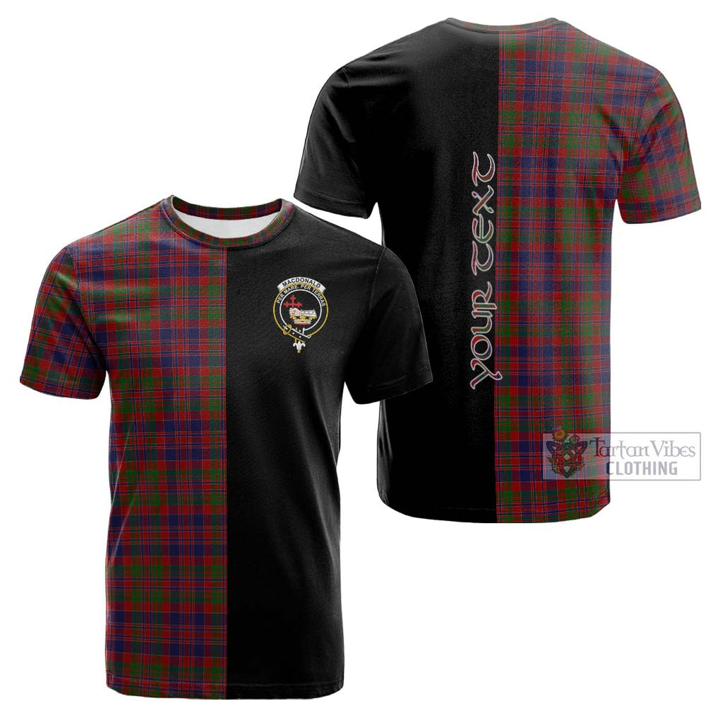 Tartan Vibes Clothing MacDonald of Boisdale Tartan Cotton T-shirt with Family Crest and Half Of Me Style