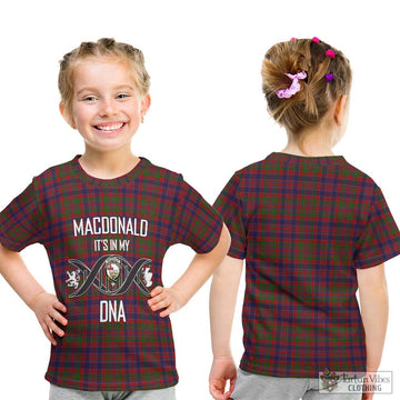 MacDonald of Boisdale Tartan Kid T-Shirt with Family Crest DNA In Me Style - Tartanvibesclothing Shop