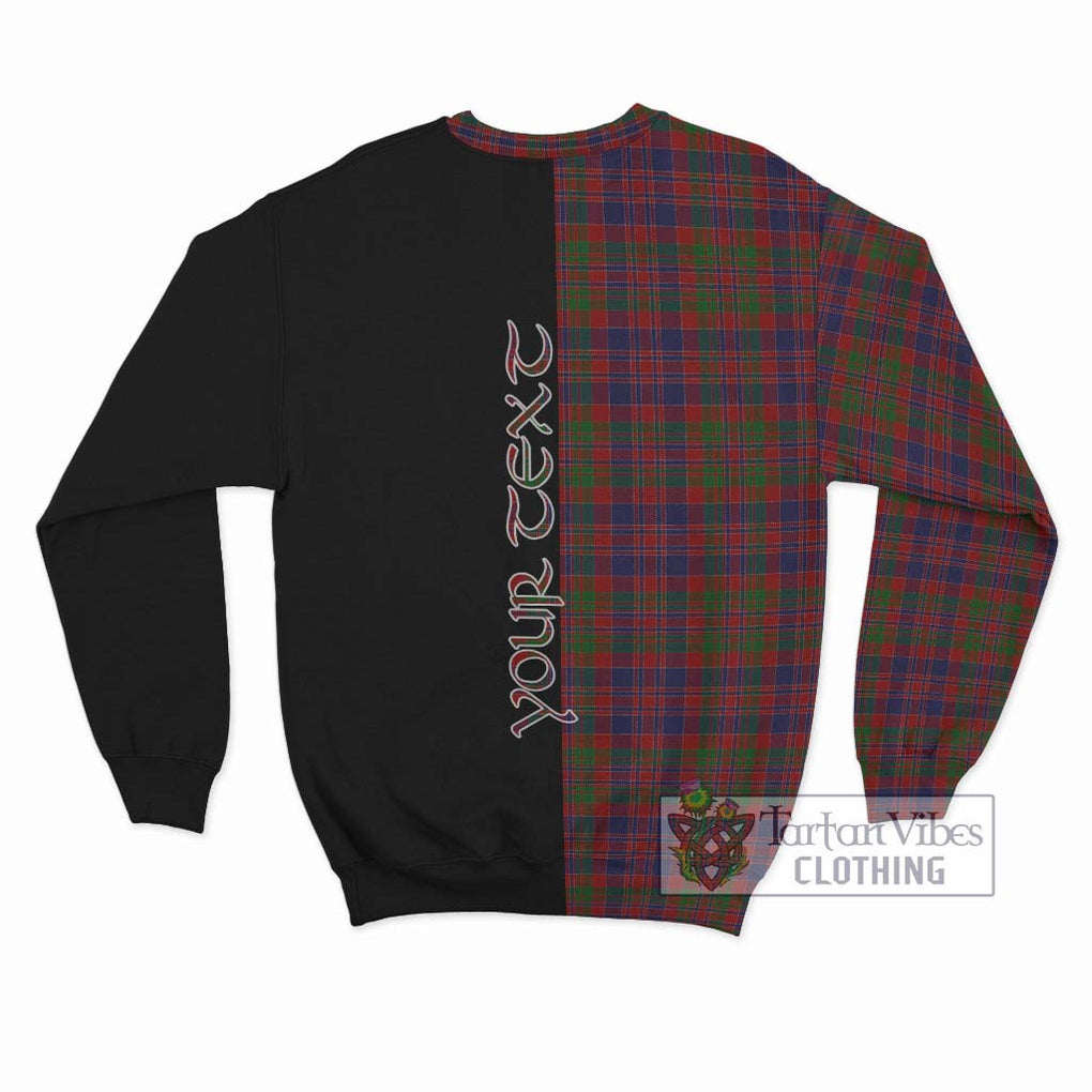 MacDonald of Boisdale Tartan Sweatshirt with Family Crest and Half Of Me Style - Tartanvibesclothing Shop