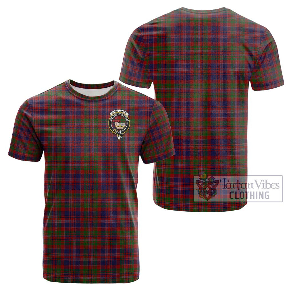 MacDonald of Boisdale Tartan Cotton T-Shirt with Family Crest Kid's Shirt - Tartanvibesclothing Shop