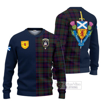 MacDonald (McDonald) of Clanranald Tartan Ugly Sweater Alba with Scottish Lion Royal Arm Half Style