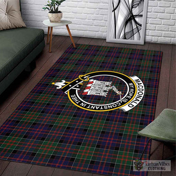 MacDonald (McDonald) of Clanranald Tartan Area Rug with Family Crest