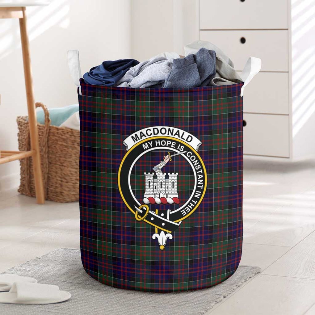 MacDonald (McDonald) of Clanranald Tartan Laundry Basket with Family Crest One Size - Tartanvibesclothing Shop