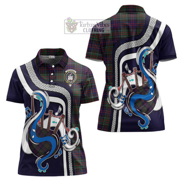 MacDonald (McDonald) of Clanranald Tartan Women's Polo Shirt with Epic Bagpipe Style