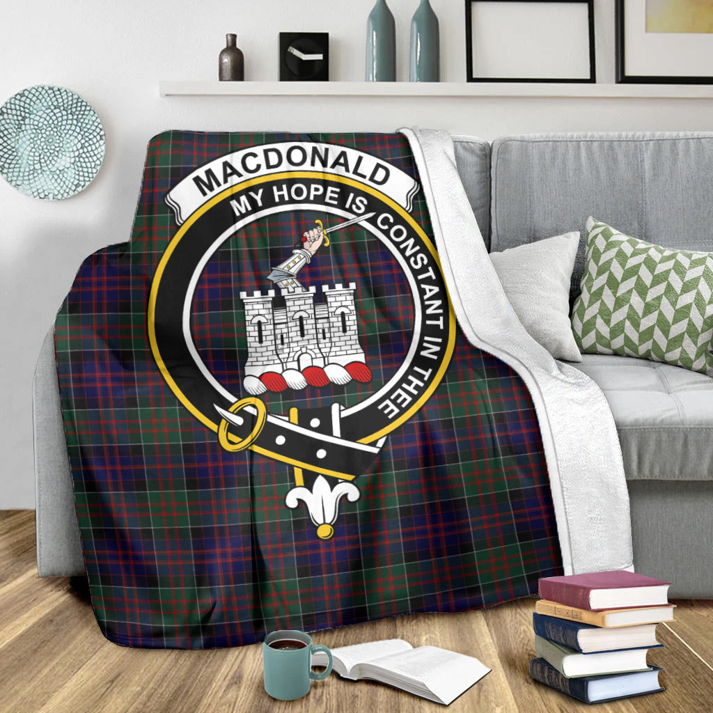 macdonald-of-clan-ranald-tartab-blanket-with-family-crest