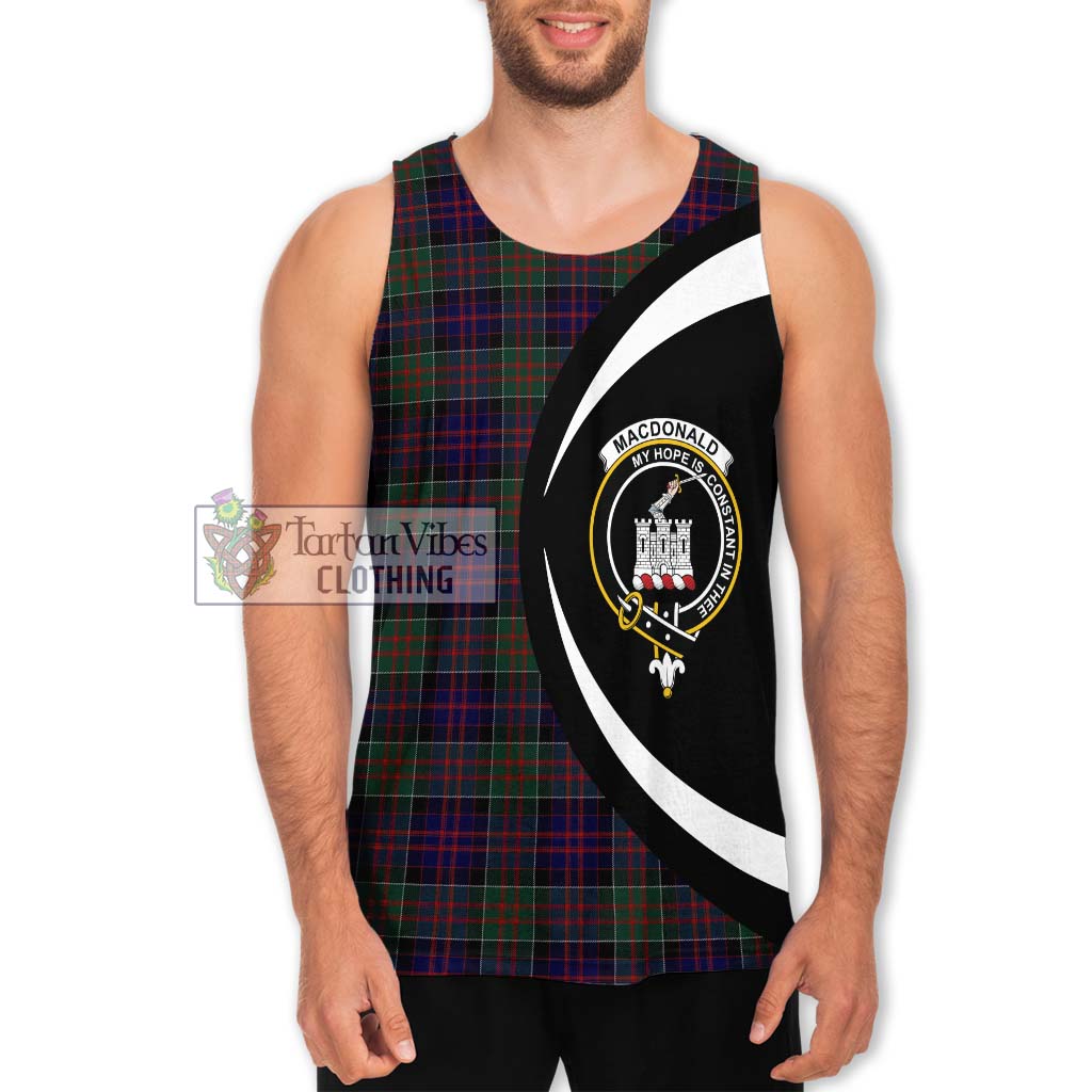 MacDonald (McDonald) of Clanranald Tartan Men's Tank Top with Family Crest Circle Style Men - Tartan Vibes Clothing