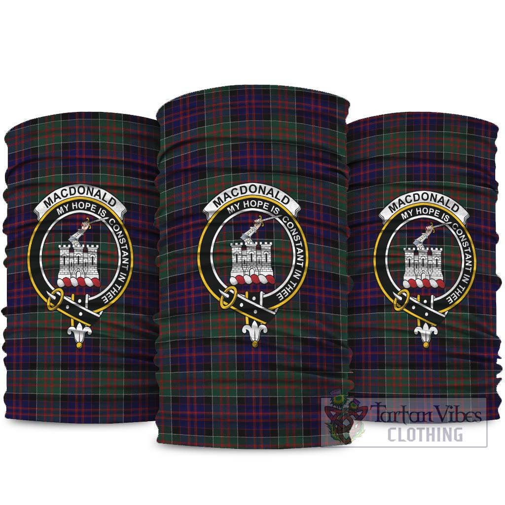 MacDonald of Clan Ranald Tartan Neck Gaiters, Tartan Bandanas, Tartan Head Band with Family Crest