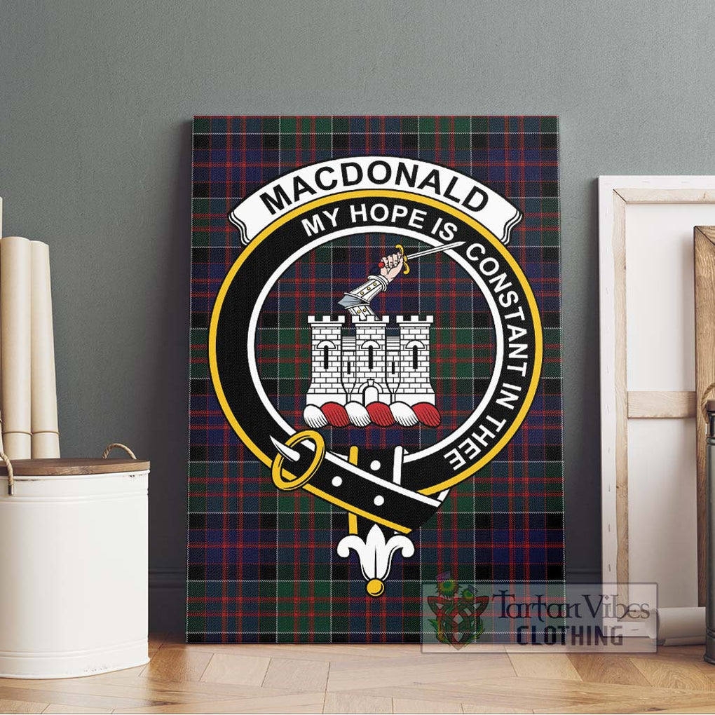 MacDonald (McDonald) of Clanranald Tartan Canvas Print Wall Art with Family Crest Without Frame - Tartan Vibes Clothing