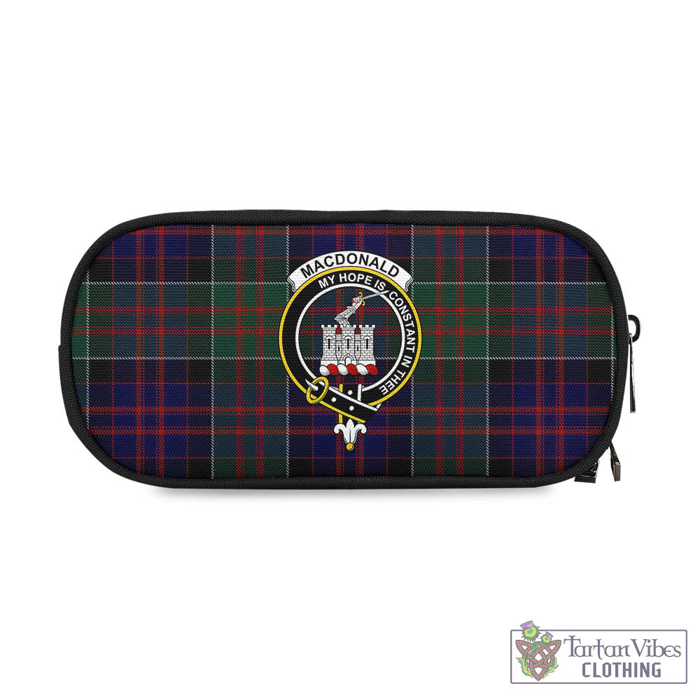 Tartan Vibes Clothing MacDonald of Clan Ranald Tartan Pen and Pencil Case with Family Crest