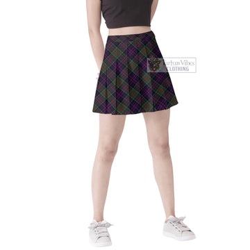 MacDonald (McDonald) of Clanranald Tartan Women's Plated Mini Skirt Cross Style