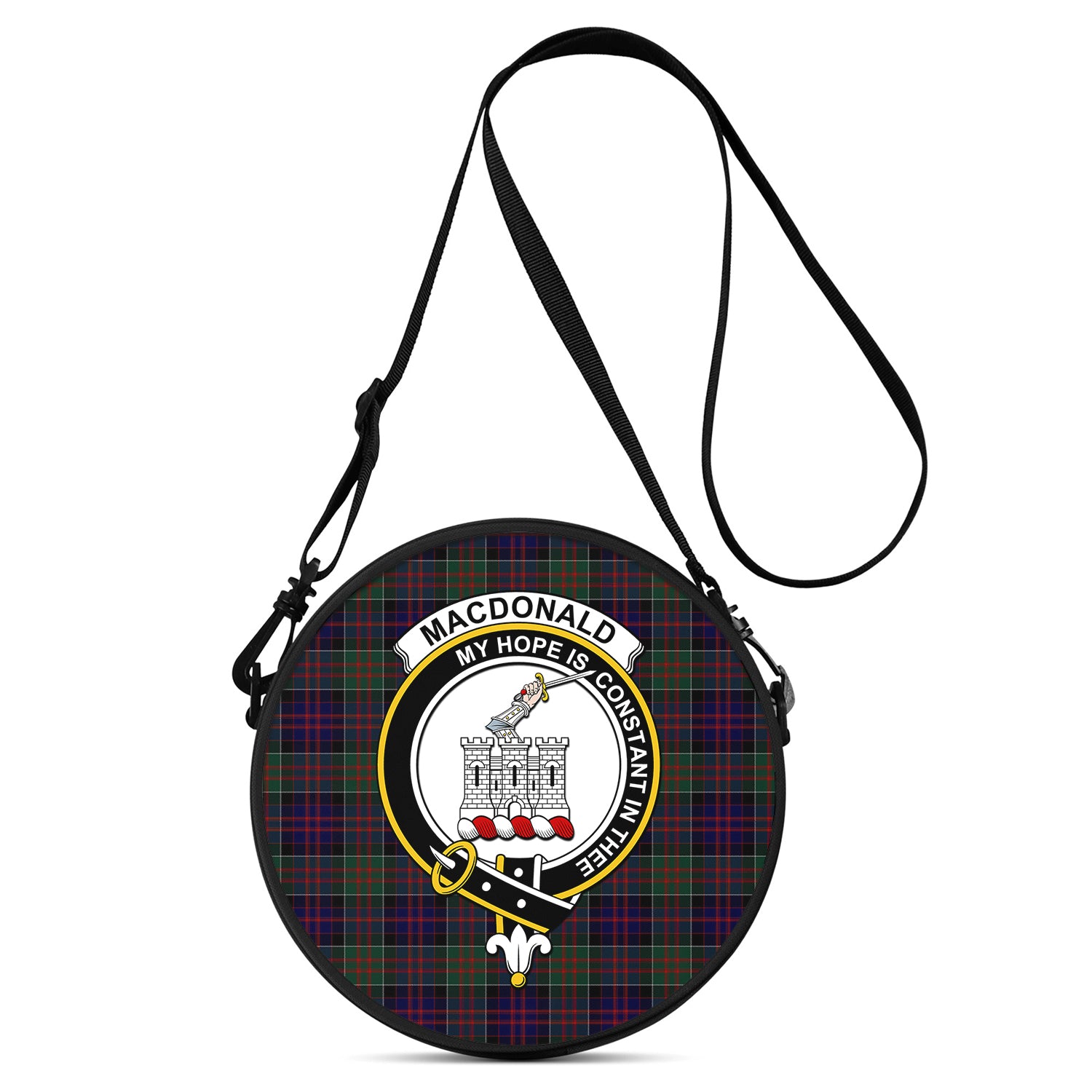 macdonald-of-clan-ranald-tartan-round-satchel-bags-with-family-crest