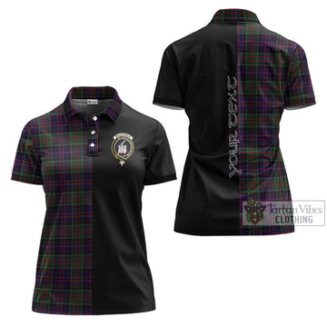 MacDonald (McDonald) of Clanranald Tartan Women's Polo Shirt with Family Crest and Half Of Me Style