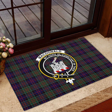 MacDonald (McDonald) of Clanranald Tartan Rubber Doormat with Family Crest