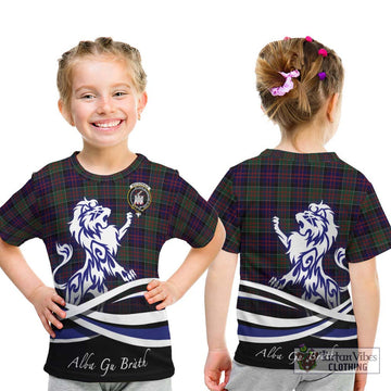 MacDonald (McDonald) of Clanranald Tartan Kid T-Shirt with Alba Gu Brath Regal Lion Emblem