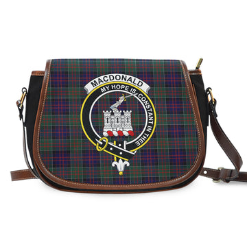 MacDonald of Clan Ranald Tartan Saddle Bag with Family Crest