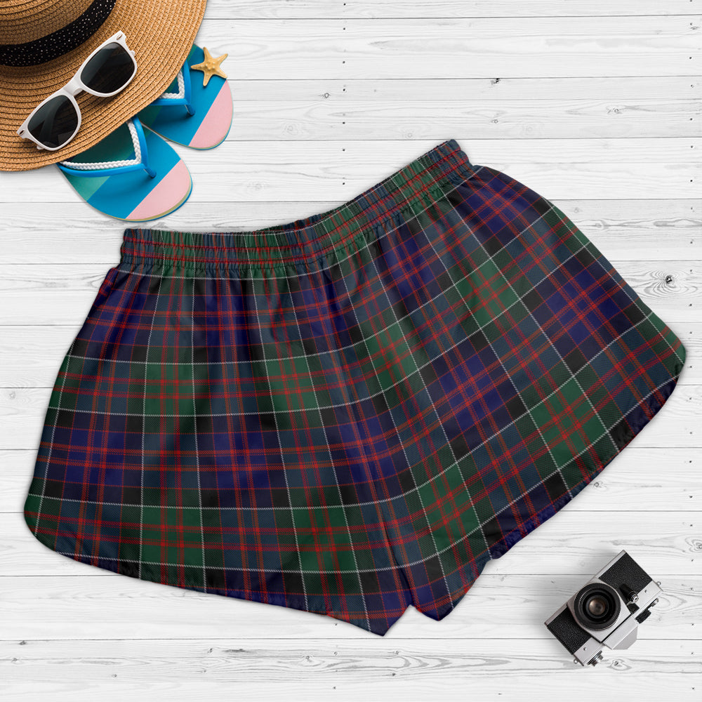 macdonald-of-clan-ranald-tartan-womens-shorts-with-family-crest