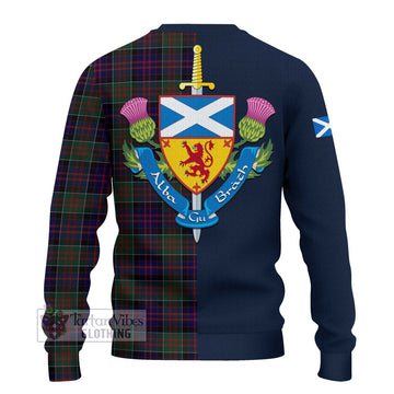 MacDonald (McDonald) of Clanranald Tartan Ugly Sweater Alba with Scottish Lion Royal Arm Half Style