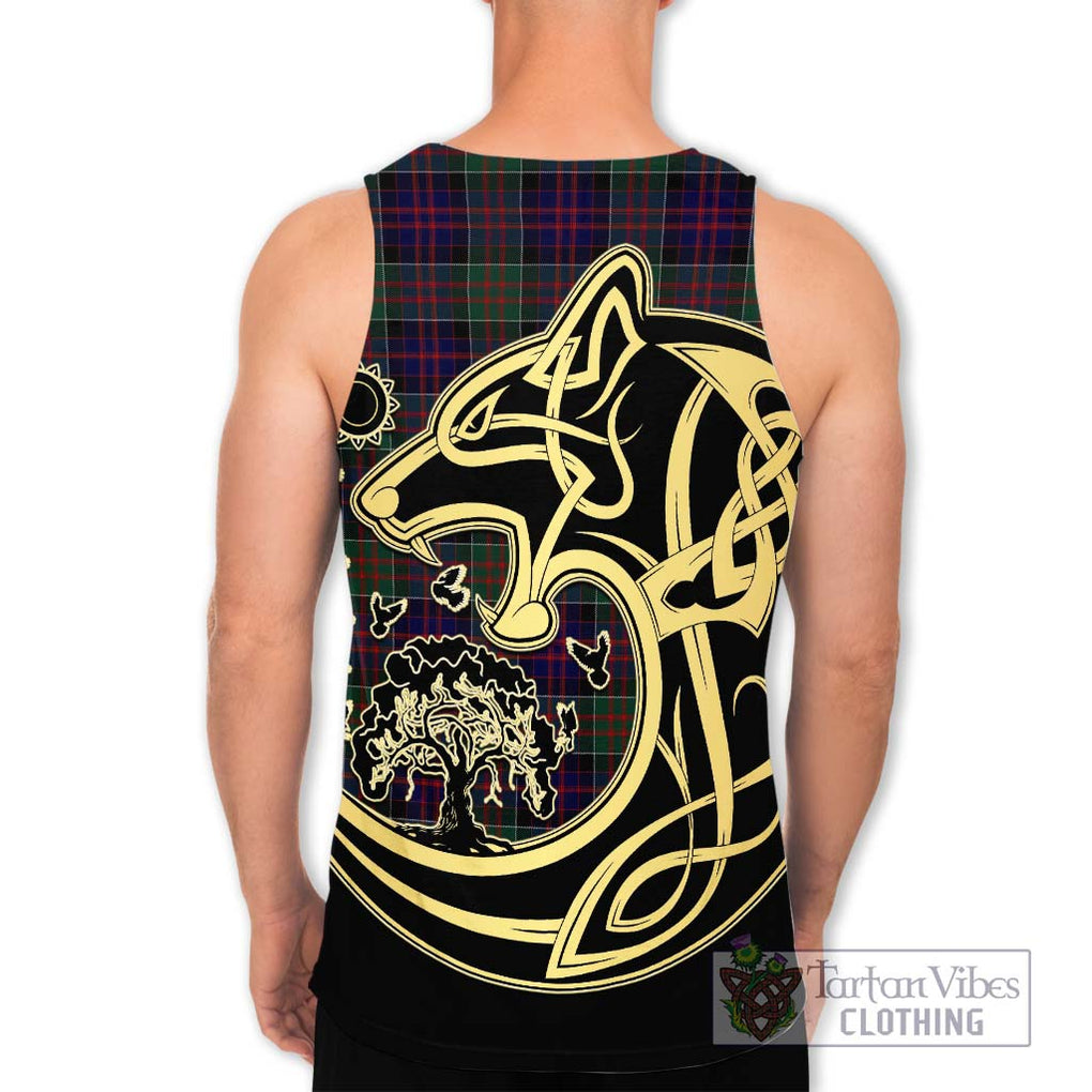 MacDonald (McDonald) of Clanranald Tartan Men's Tank Top with Family Crest Celtic Wolf Style - Tartan Vibes Clothing