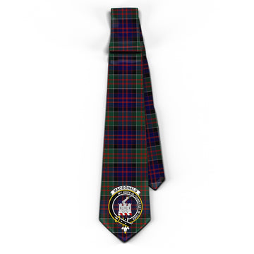 MacDonald of Clan Ranald Tartan Classic Necktie with Family Crest