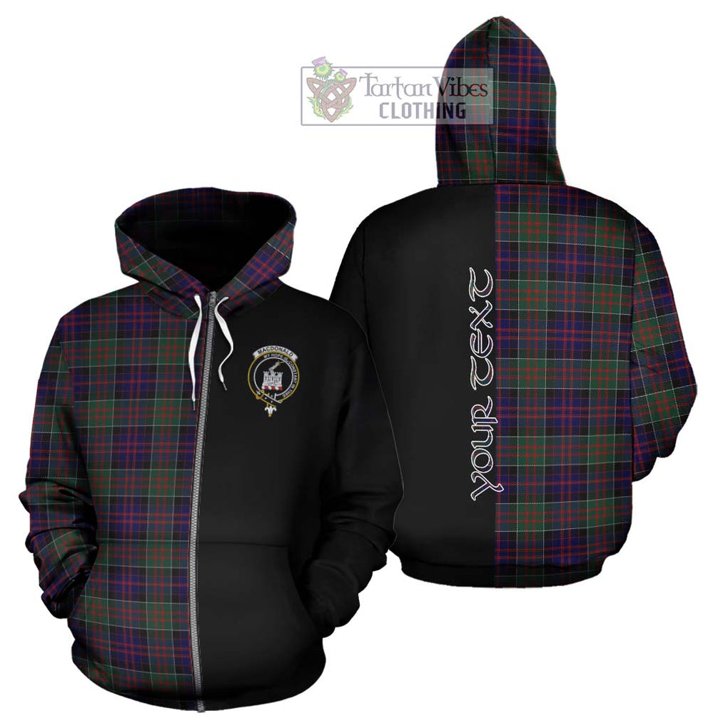 MacDonald (McDonald) of Clanranald Tartan Hoodie with Family Crest and Half Of Me Style - Tartanvibesclothing Shop